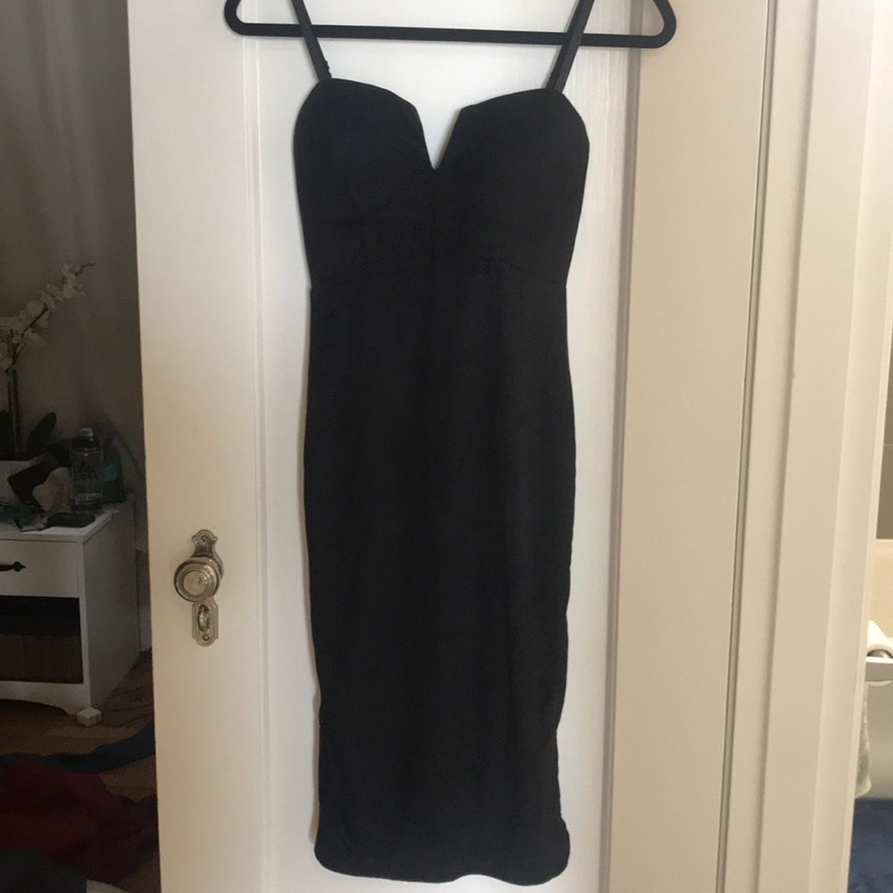 Black Suede Missguided Dress
